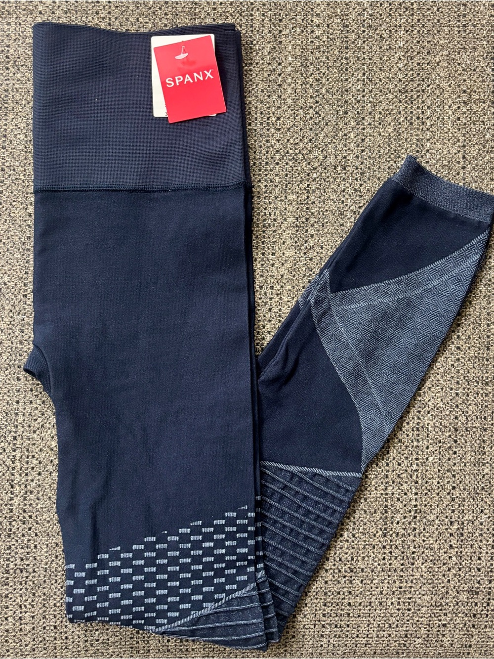 SPANX Indigo-Sky Seamless Moto Leggings Size Small NWT